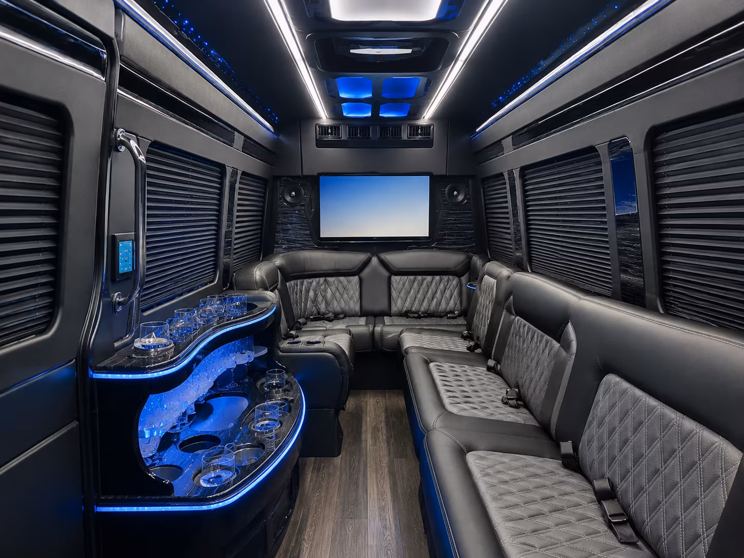 jackson sprinter limousine inside