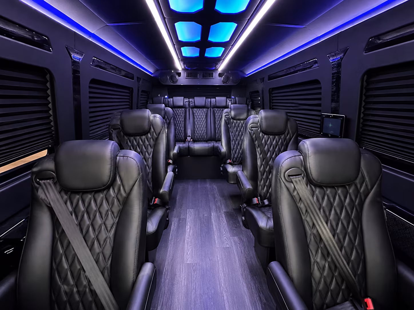 warehouse distribution center and industrial park sprinter van shuttles in jackson